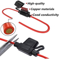 14 Gauge Inline Fuse Holder 12V-DC ATC/ATO 12Pcs Blade Fuse Holders kit with 60 Pcs Standard Car Fus
