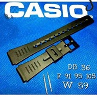 CASIO F91 F95 F105 DB36 F-91 F-95 F-105 DB-36 BLACK WATCH STRAP FREE 2 PENS