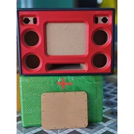 10-Inch Flat Pass Cast Frame With Leather Cover With 10-Inch Acrylic 1 Medium 4 Inches 4 Pointed Flo