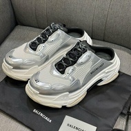 💎Han's house精品服飾💎Balenciaga TRIPLE S 巴黎世家 復古 老爹涼 半拖 懶人鞋 現貨42/43 原價29200