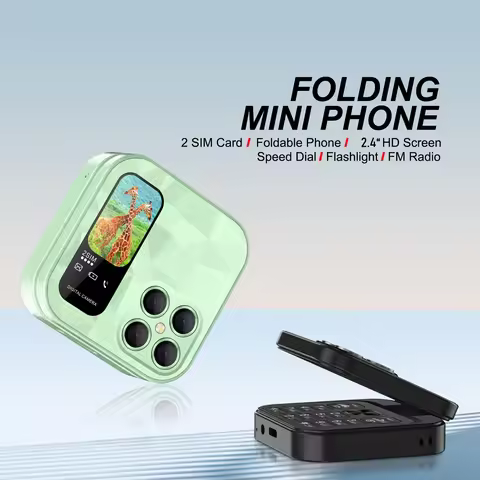 FUFFI-S23 Pro,Folding Mini Phone,Luminous phone, 2.4-inch, 2G network, dual SIM, supports phone hold