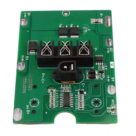 BMS 5S 20A 21V 18650 Li-ion Battery Charge Board NTC Temperature Protection with DC Plug 5S BMS PCM 