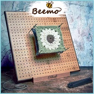 Granny Square Wooden Board Square Block 29x29cm Shapes Square Wool Pieces