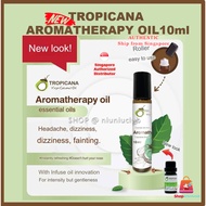 Aromatherapy oil Essential oil Tropicana Eucalyptus 10ml  calm relaxed dizziness breath roll on  fr Organic coconut oil