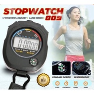 3H Jam Sukan 009 Sport Stopwatch Waterproof Digital LCD Timer /W Compass Counter Alarm Stop Watch C