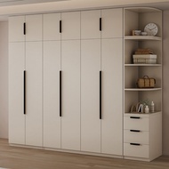 Sliding Door Wardrobe Storage Cabinet 2/3/4/5/6 Doors Wardrobe with Drawers