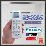 Universal Aircon Remote Control Set AAA Battery Air Conditioner Daikin York Acson Timer Aircond Alat Kawalan Cooling