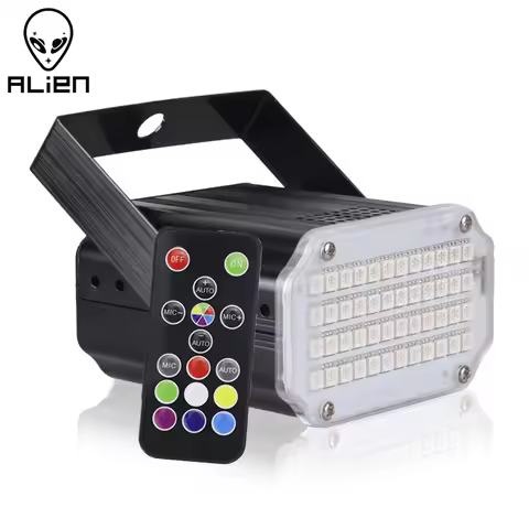 ALIEN 48 RGB UV LED DJ Disco Sound Activated Stage Lighting Effect Party Holiday Club Strobe Flash L