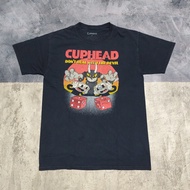 baju kaos film anime cuphead hitam bekas