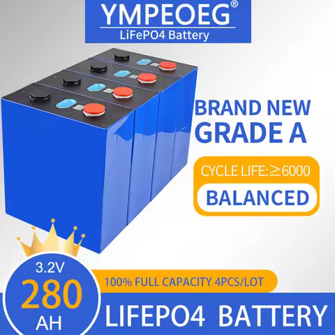 100% Full Capacity 4PCS/8PCS/16PCS 3.2V 280Ah LiFePO4 Battery Cell Brand New Grade A 6000 Times Rech