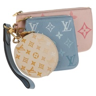 路易威登 Monogram Empreinte Pochette Trio 手袋粉紅 M80407 LV 正品 144344AM
