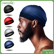 MELENE Wave Caps, Solid Color Breathable Men Durag Hats, Polyester Multicolor Elastic Multicolor Dur