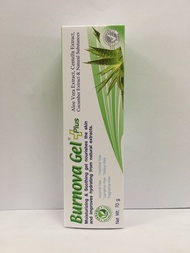 (หลอดใหญ่ 70g) Burnova gel plus เจลว่านหางจระเข้ ออร์แกนิค ใบบัวบก แตงกวา
