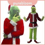 Eye-catching Grinch Cosplay Costume Set For Halloween Masquerade Parties