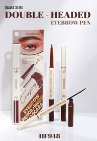 HF948 SIVANNA COLORS(ซีเวนน่า คัลเลอร์ส) DOUBLE-HEADED EYEBROW PEN ดินสอเขียนคิ้ว+มาสคาร่าคิ้ว 2IN1 