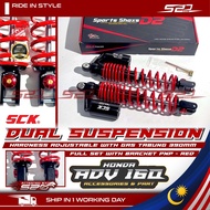 Dual Suspension SCK Racing ADV150 ADV160 390MM Shock Absorber Height Monoshock Hardness Adjustable S