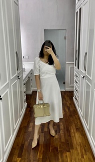 White Dress| baju wanita import korea style casual korean premium