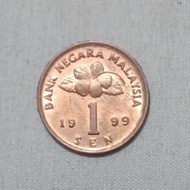 Uang Koin 1 Sen Malaysia 1999