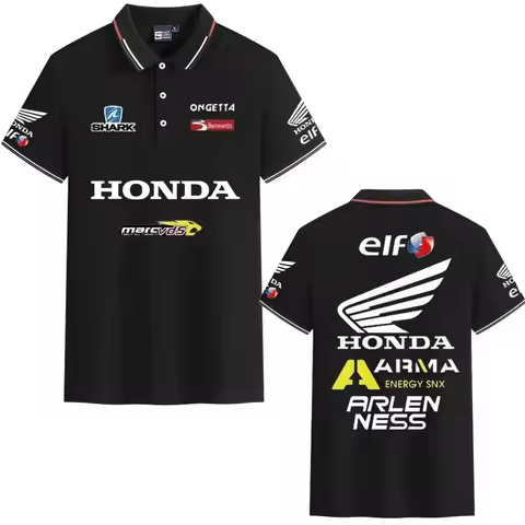 Honda motorcycle riding wear, summer men's and women's top short-sleeved business casual POLO shirt 