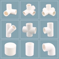 1pc 20 25 32mm Penyambung Paip PVC Putih Sambungan Lurus Siku Tee Silang Penyesuai Paip Air 3 4 5 6 