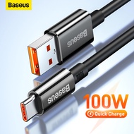 Baseus 6A USB Type C Cable Fast Charging Wire USB-C Charger Data Cord For Huawei Honor 50 Pro Huawei P30 P40 Pro