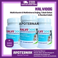 KALVIDOG 100 tablet - Mineral & Omega Vitamin Supplement for Adult Dogs & Fur Skin - Kalvidog Vitami