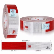 BARANG TERLARIS Stiker Pemantul Cahaya/3M Scotchlite Reflective Merah-putih 3M 5cmx45M