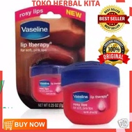 Vaseline Vaselin Bibir asli ori Pecah Lip Lips Balm Rosy Therapy Terapy Original Asli 7gr