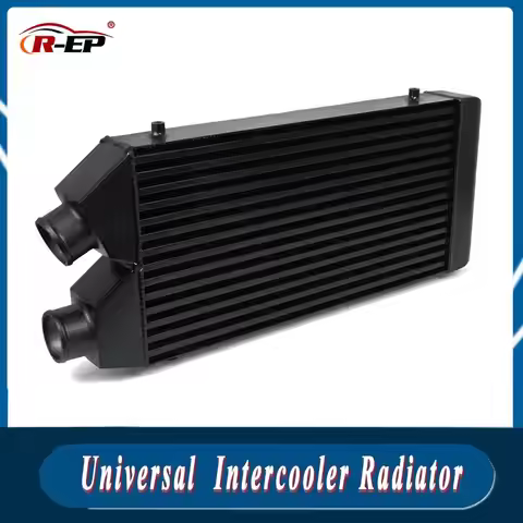 Intercooler Radiator 530*280*70mm One Side Aluminum Bar Plate Structure Cold Air Intake Radiator Out