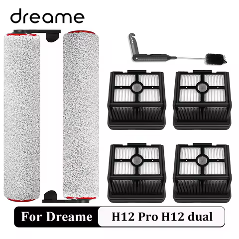 Dreame H12 Pro / H12Plus / H12 dual Soft Brush Spare Parts Wet Dry Vacuum Cleaner Roller Hepa Filter