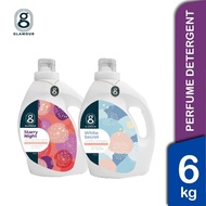 Glamour Perfume Laundry Detergent + Antibacterial Softerner 3kg x 2 Bottles Sabun Baju Sabun Basuh Dobi 香水洗衣液