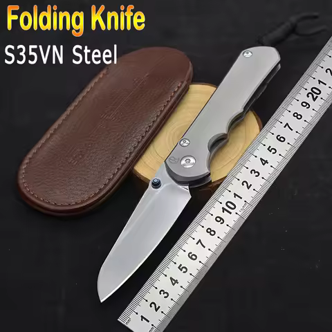 Chris Reeve CR S35VN Blade Ball Bearing Stone Wash Titanium Alloy Survival Tool Outdoor Camping Knif