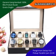 Luxury 12 Slot Watch Organizer Storage Box Premium Design Elegant With Transparent Glass Neat Stylis