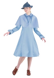 Jerry Leigh Women's Deluxe Harry Potter Fleur Delacour Costume, Blue Dress & Hat for Wizard or Witch