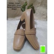 EVP006 - Closed Shoes with 2-Strap Piping (2-inch heels)/Liliw-Made Women Heels