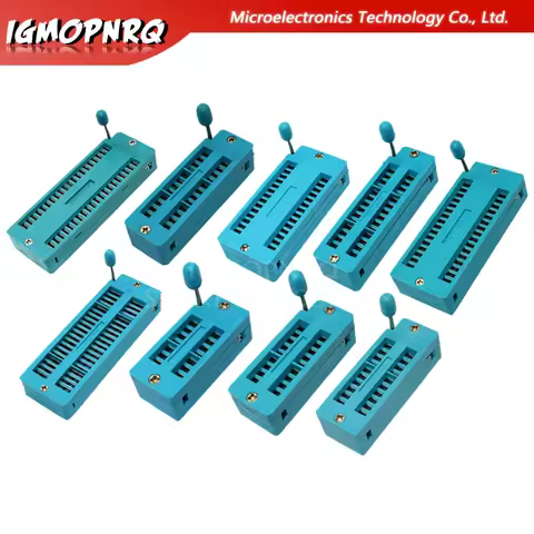 1PCS 14 16 18 20 24 28 32 40 P Pin 2.54 MM Green DIP Universal ZIF IC Socket Test Solder Type IC Con
