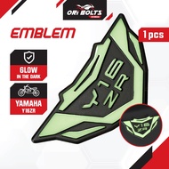 BSM-F8338-00 Yamaha Original Y16ZR Y16 ABS Logo Kepuk Timbul Emblem 3D Glow in the Dark 6MRO