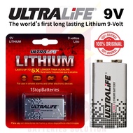 UltraLife U9VL-J-P 9V Lithium 1200mAh (LIMn 02) Long Life Battery Exp-2030