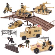 Liberty Imports Military Toys Army Action Combat Zone - 42 Piece Huge Playset with Large Tanks, Boat