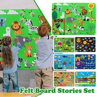 Diy 3d Felt Game Bag For Kids Early Education Dinosaur Animal Storyboard Learning Board Printed U0u6