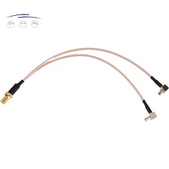 8 inch SMA Female to Y type 2 X TS9 Angle Male Connector Splitter Combiner Cable,gold&silver