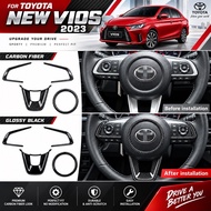 Vemart new toyota vios 2023-2026 ac100 car steering wheel frame cover accessories