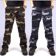 WB Kids ARMY Long Slack Pant High Quality Unisex (1Y - 12Y) - 2 Colors Seluar Askar Budak Celoreng