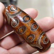Tibetan Boutique Fire Open Piece Dragon Scale Pattern 21 Eyes Nine Eyes Dzi Beads 55 * 20mm Men Wome