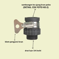 3/ 4 in inch inch external thread connector connection to water tap water diameter 15 mm to 22 mm ho