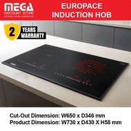 OTIMMO BY EUROPACE EIV7732V 73CM 2-ZONE HYBRID INDUCTION HOB | Schott Glass | 9 Power Levels