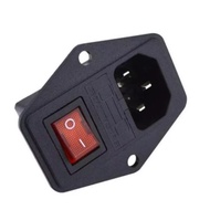 3-pin AC tail 3-pin 220VAC AC power outlet with switch fuse 3 pin plug 3-pin socket