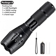 Alonefire Đèn Pin Led Màu Vàng Cam E17 Đèn Pin Chống Nước Có Thể Thu Phóng Ánh Sáng Trắng 3800 Lumen