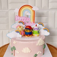 3pcs Didi and friends cake topper cake deco toy birthday topper