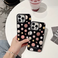 High Quality Casetify Screenful Smiley Sticker Mirror Casing For IPhone 15 Pro Max 14PLUS 11 12 13 12Pro Case Cover Soft Border Back PC Hard Bumper